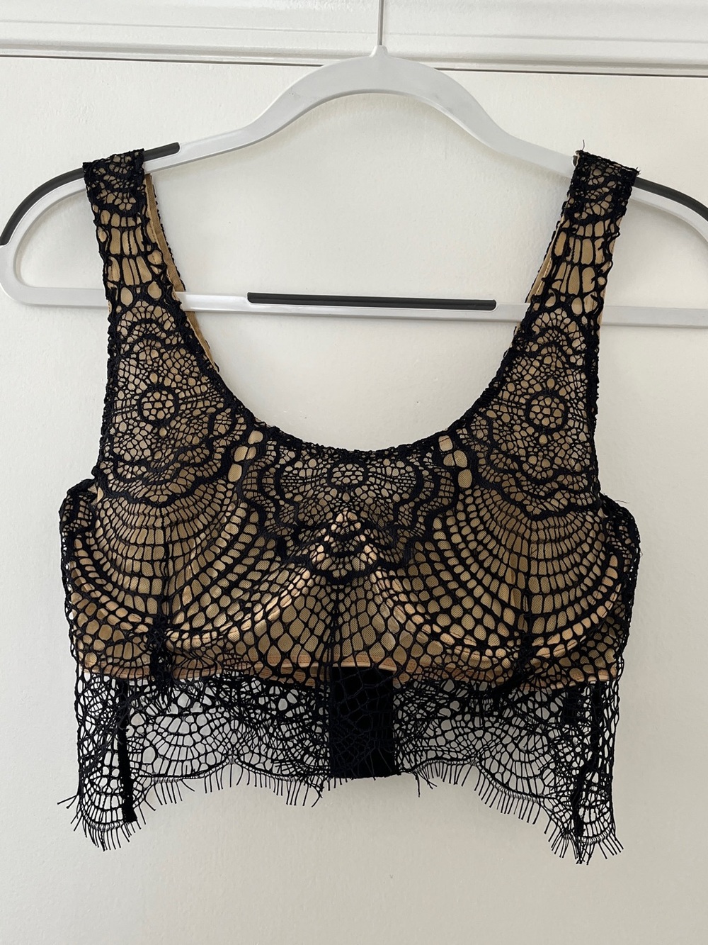 For Love & Lemons Skivvies Spring Fling Underwire Crop Bra NWT